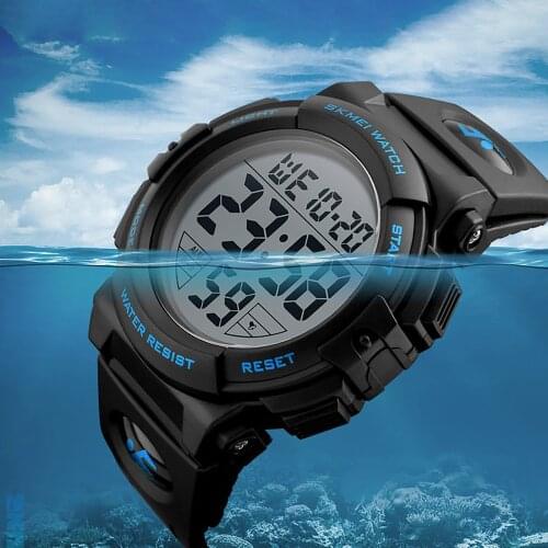 Mens Watch Wristwatch Sports Military Watches 50M Waterproof Outdoor Watches for Men with LED Back Ligh/Alarm/Date/Shockproof