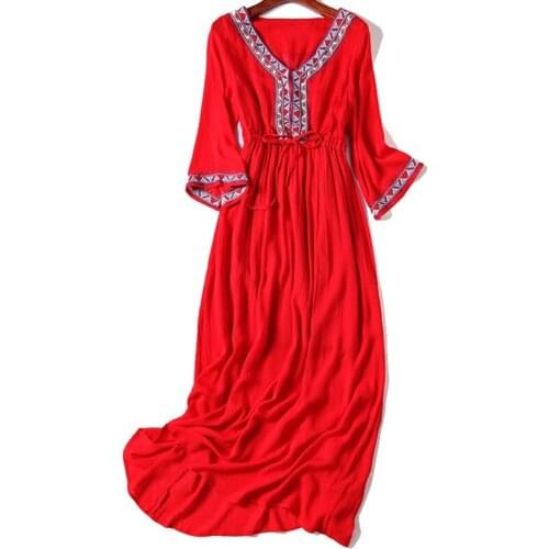 DANCING WINGS Red Summer Dresses