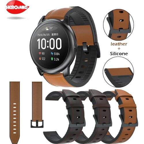 22mm Classic Silicone Leather Strap for Haylou Solar LS05 Smart Watch Wrist Bracelet for Xiaomi Haylou Solar Watchband Correa