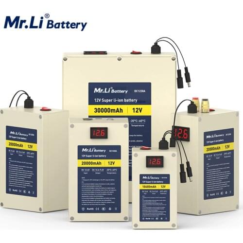 MR.Li 12V 10Ah/20Ah Rechargeable Lithium ion Battery DC-1220A battery For Aromatherapy machine With USB Interface LED Screen