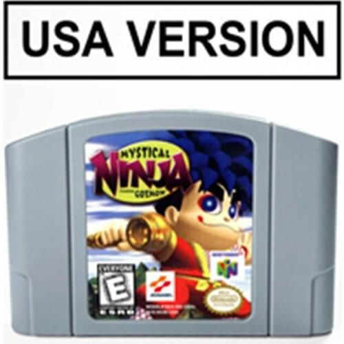 Mystical Ninja Starring Goemon For 64 Bit Game Cartridge USA Version NTSC Format