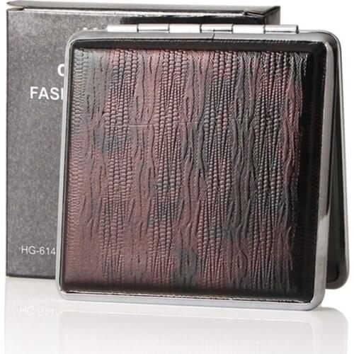 Men Boutique High-grade Lightweight 18 Aluminum Stickers Leather Smoke Holder Smoking Accessories for Weed Cool Cigarette Case