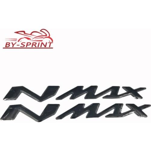 N-MAX Logo Chrome Motorcycle For YAMAHA NMAX N MAX N-MAX 3D Stickers Tank Decals Applique Emblem