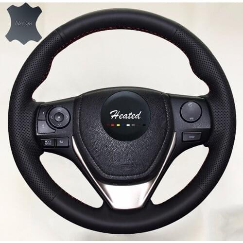 Nappa Leather Braid On Car Steering Wheel Cover for Toyota RAV4 2013-2017 Corolla 2014-2017 Auris 2013-2016 Scion iM 2016