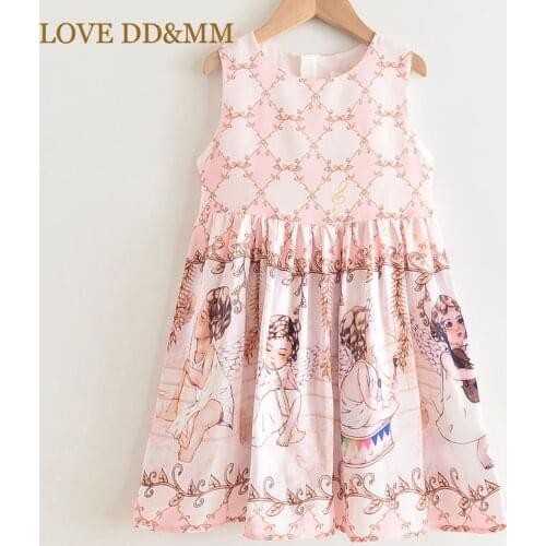 LOVE DD&MM Girls Dresses New Childrens Clothing Girls Sweet Bow Lolita Cute Palace Sleeveless Vest Princess Dress