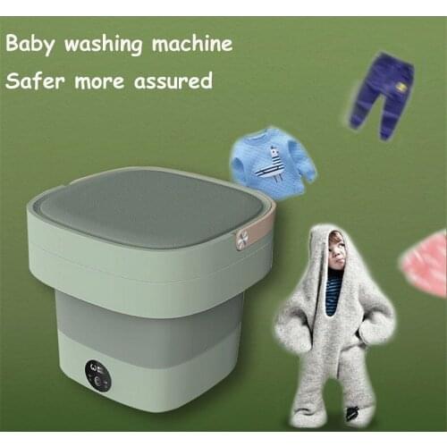 4.5L Folding Mini Washing Machine Underwear Socks Baby Cleaning Machine Blue Light Sterilization Laundry Washer For Home Travel