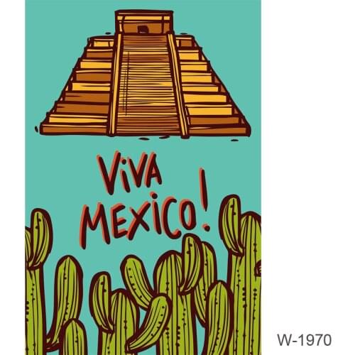 Viva Mexico Party Photography Backgrounds Props Green Cactus Backdrop Photo Booth Studio Backdrop Fiesta Background Party Banner