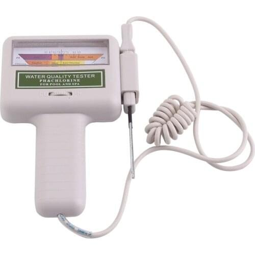 1PCS Gray White Chlorine Tester Water Quality Tester Portable Home Swimming Pool Spa Aquarium PH Meter Test Monitor Checker