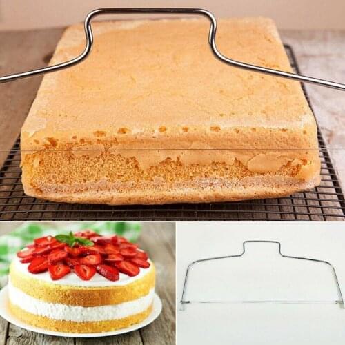 1PC Stainless Steel Adjustable Wire Cake Cutter Slicer Leveler DIY Cake Baking Tool High Quality Cake Scraper Kitchen Accessorie
