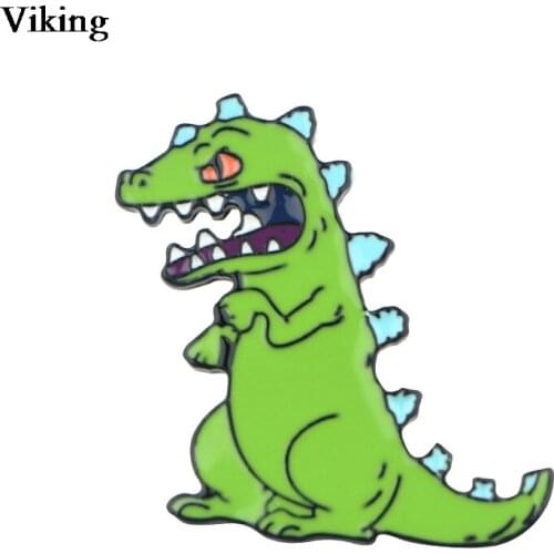 20pcs/lot Cartoon Dinosaur Badges Animal Brooches Lapel Pin Jacket Sweater Jeans Badge Jewelry Gift for Family Friends G0659