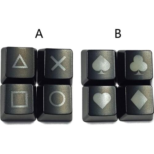 4Pcs Shine Through Keycaps ABS Backlit Etched Shine-Through Light Mechanical Keyboard Keycap Arrowkey Functions Oem Profile