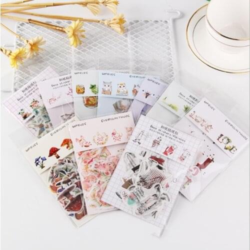 40 Pcs/pack Cute Mini Stickers Korean Stationery Pocket Decoration Stickers Creative Cartoon DIY And Paper Diary Stickers