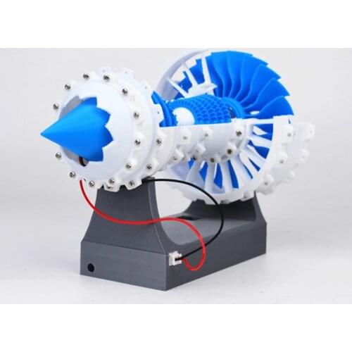 3D Printed Aero Engine Model Turbofan Engine Model DIY Stem Engine Toy With Battery Box Kids Christmas Gift - Motor Version