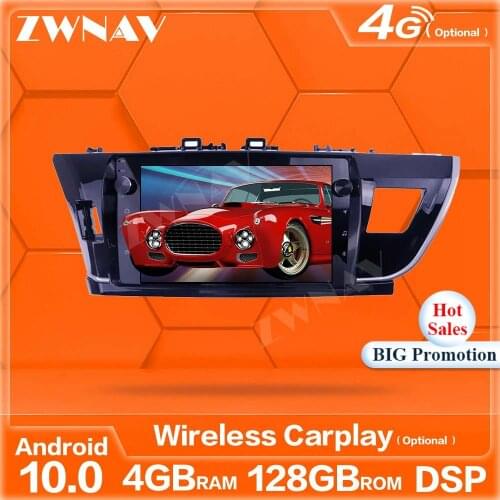 128G Android10.0 Screen Car Player GPS Navi For Toyota Corolla 2013 2014 2015 2016 Auto Radio Stereo Multimedia Player Head Unit