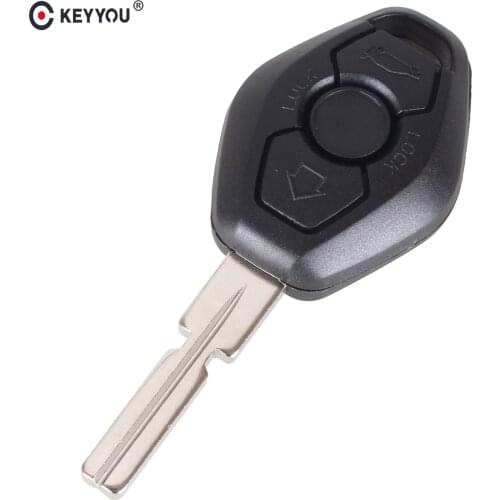 KEYYOU 10X Remote Car Key Shell Fob Case Cover For BMW 3 5 7 SERIES Z3 Z4 X3 X5 M5 325i E38 E39 E46 3 Button
