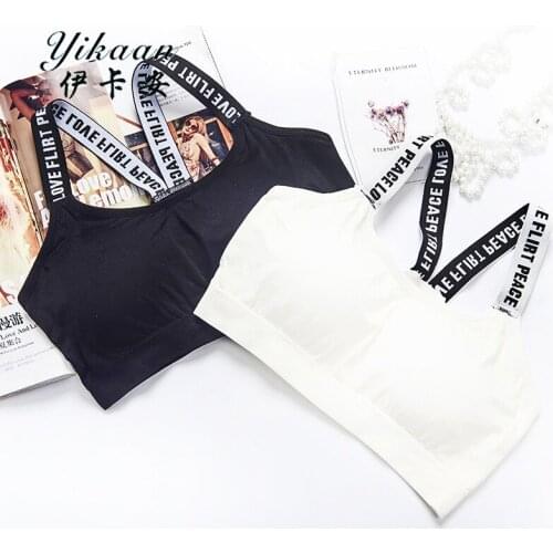 Fashion Letters Strap Wrapped Chest Seamless One-Piece fitness push up Bra Lady sexy women Beauty Back Bra lingerie bralette