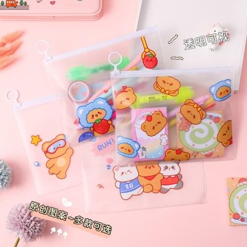 Cute Bear Pencil Case Kawaii School Supplies Pencil Bag Stationery Gift Cute Pencil Box Pencilcase Office School Tools
