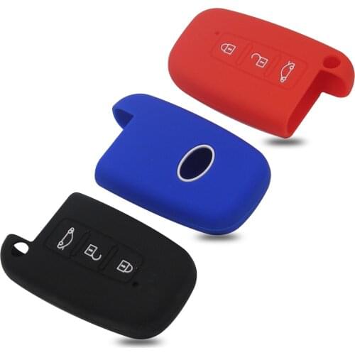 Kutery 3 Buttons Key Case Silicone Protect Shell For Hyundai Equus Genesis Veloster KIA Sportage Forte Optima Soul Azera Sorento