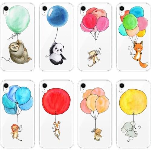 Cat Bear Fox Panda Lion Phone Case For iPhone X XR XS MAX 8 7 6S 6 S Silicone Soft Back Cover For Apple iPhone 8 7 6S 6 S Plus