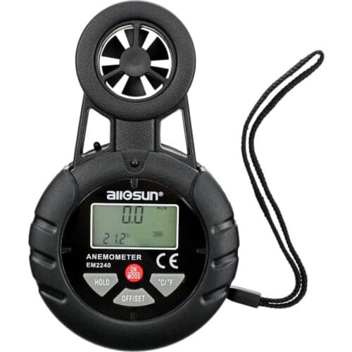 All-sun EM2240 Digital anemometer measure currentaverage or max.wind speed temperature measurement wind force indication tester