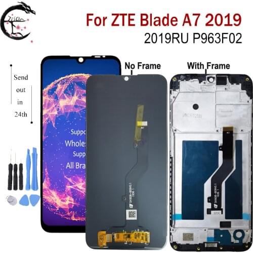 6.09" LCD With Frame For ZTE Blade A7 2019 LCD 2019RU P963F02 Display Screen Touch Sensor Digitizer Assembly For ZTE A7 Display