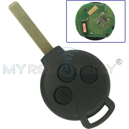 Remote Key Keyless Entry Fob 3 Button For MERCEDES BENZ Smart Fortwo 434MHZ Remote Car Key Replacement Remtekey