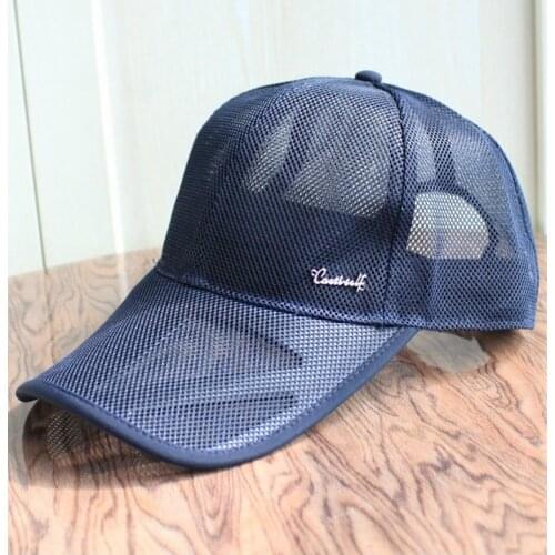 Oversize full mesh sun hat male summer cool riding sport cap lady peak hats men plus size baseball caps 55-60cm 60-66cm