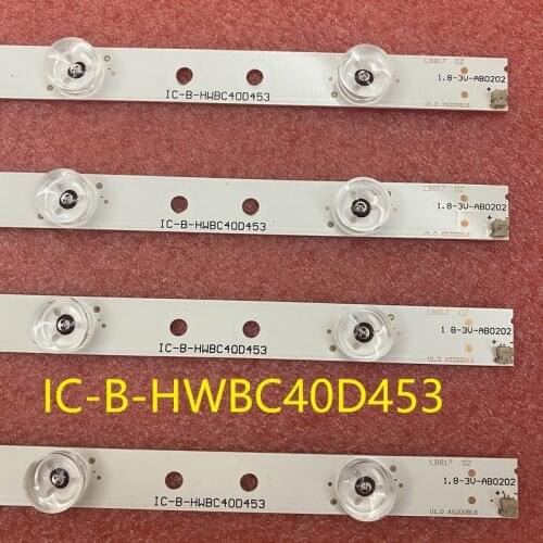 Kit 4pcs LED bar For IC-B-HWBC40D453 Bush 40/233FDVD S4-Z5-V3-2 40/233F 40/233I V400H1J V400HJ6-PE1 40F21B-FHD 40F22B-FHD