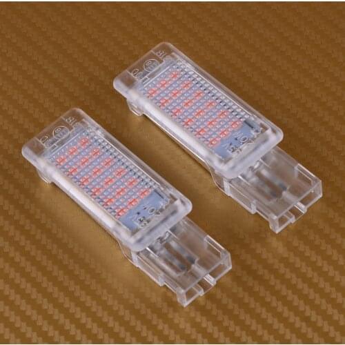 DWCX 2Pcs Interior Red 18 LED Footwell Light Lamp fit for VW Golf 5/6 Scirocco Passat CC Polo 6R Seat Ibiza 12V