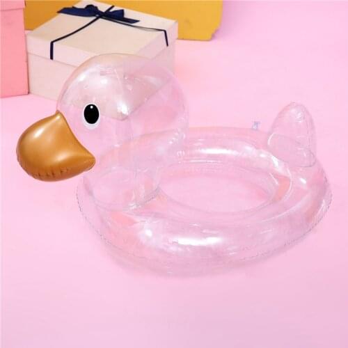 Cute Duck Swimming Rings Summer Girl Pool Clear Swimming Rings
