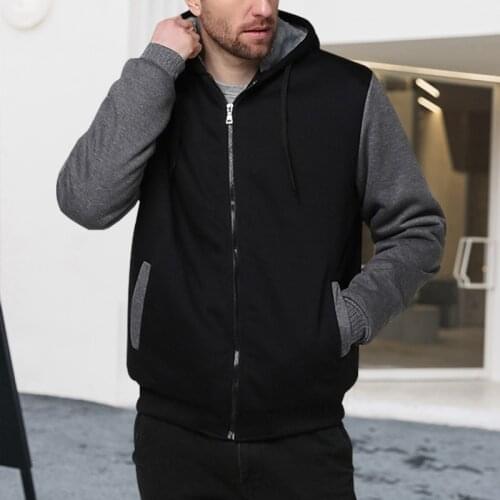 Mens Winter Hoodies Thickened Warm Coat Casual Jacket Male Fleece Thermal Hoodie Sweatshirt Oversize Clothing