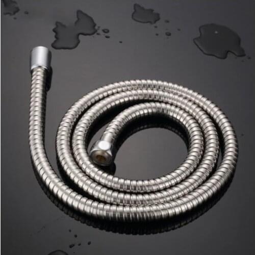 Stainless Steel Flexible Shower Hose 1.5/2/3 Meters Long Bathroom Shower Water Hose Extension Plumbing Pipe Pulling Spring Tube