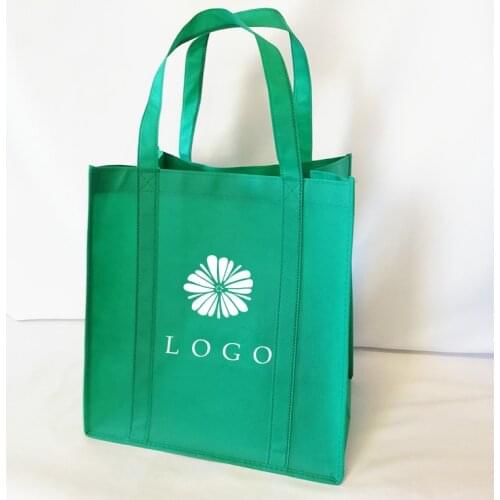 Wholesale Custom My Logo Large Shopping Totes Recyclable Market Bag Reusable Non Woven Grocery Handbag Tote Pack Lot of 500Pcs