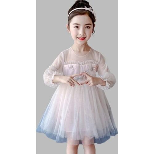 Summer Dress For Girls Cute Girls Princess Dresses Flower Embroidery Party Dress Child Big Childrens Clothing