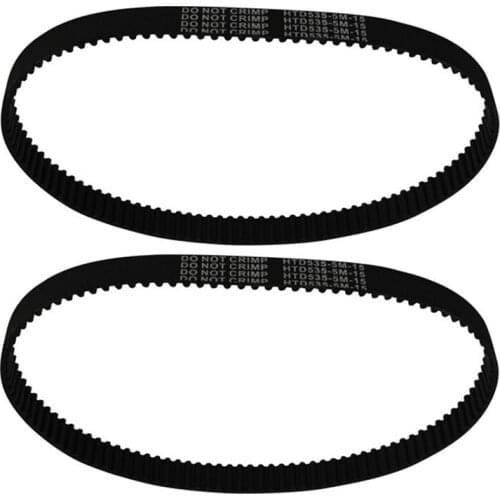 2Pcs Driving Belt Band Accessory Drive Timing Belt HTD 535 5M 15 535-5M-15 for E-Scooter Electric Bike Replacement Belt