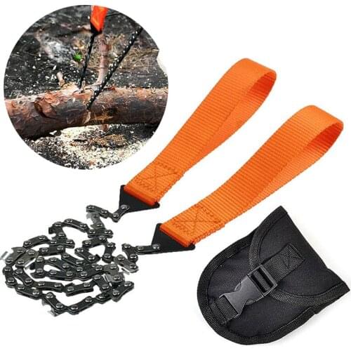 Handheld Survival Chain Saw Emergency Chainsaw with Bag Outdoor Camping Hiking Handsaw Wood Cutting Saw