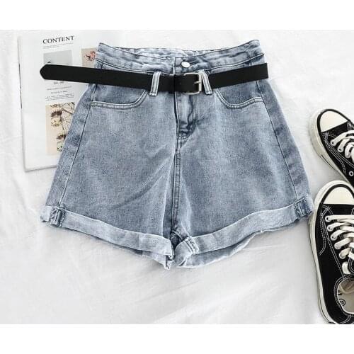 Harajuku Zipper Lady Short Plus Size 2021 Korean Summer Women Jeans Shorts High Waist Loose
