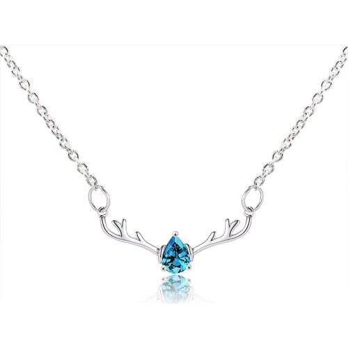 POTCET Korea 2021 Fashion Trend Womens Deer Necklace Strand Lock Bone Chain Geometric Trend 2021 Jewelry Free Shipping