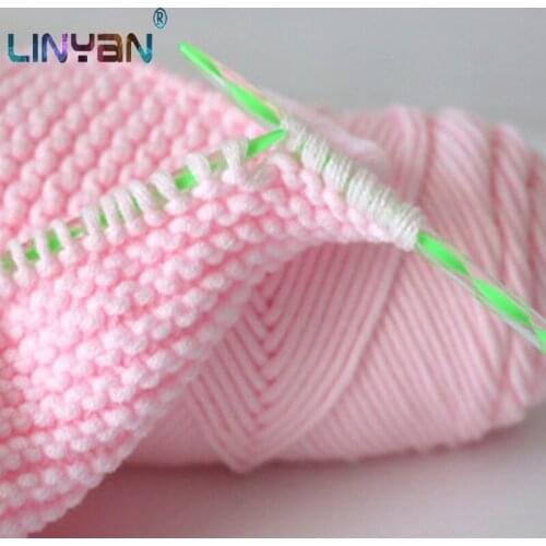 1 Pair 4.0-10.0mm Dazzle twisted Soft Plastic Crochet Hooks Knit Knitting Needles Weave Craft Color acrylic knitting zl35