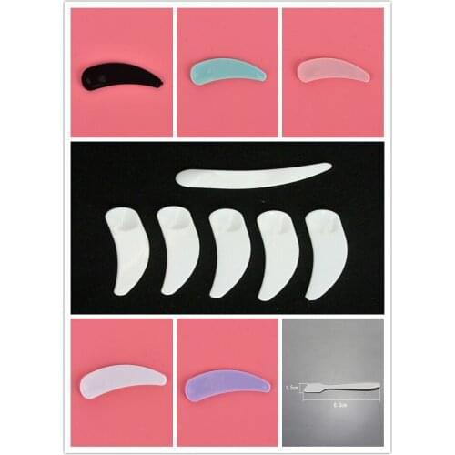 10/30Pcs/Lot Mini Cosmetic Spatula Disposable Curved Scoop for Makeup Tool Accessories Mixed Color Makeup Cream Spoon