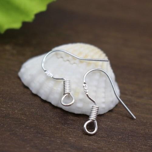 200pcs/lot Silver Plated Findings Earring Hooks Clasp Accessories For Jewelry Making Wholesale Parts Jewelrys Earwire