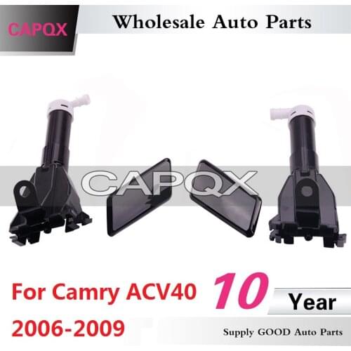 CAPQX 4PCS headlight washer nozzle Actuator & cover cap 85208-06020 85382-06020 85381-06050 for Camry ACV40 2006 2007 2008 2009