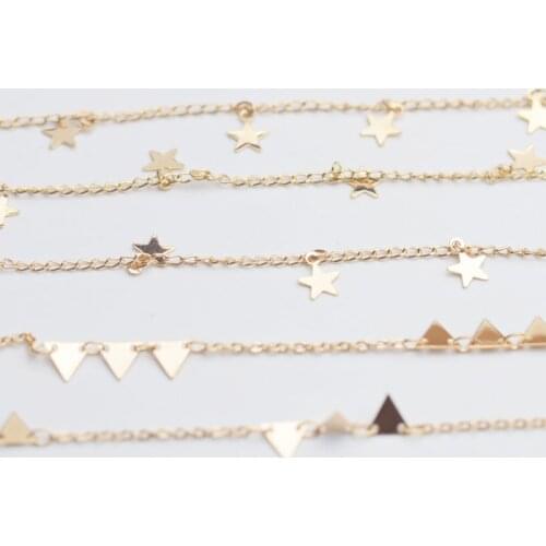 DIY Bracelet Handmade Ornament Pure Copper Chain Thin Necklace Gold Plated XINGX Necklace Anklet Accessories Bracelet