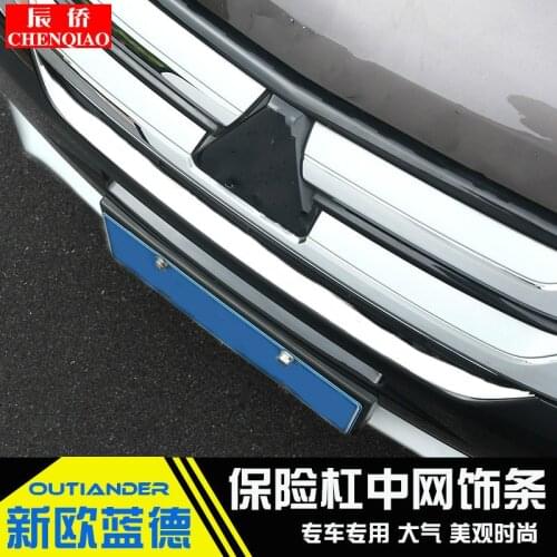 For Mitsubishi Outlander 2013-2019 High-quality stainless steel modified special bumper Zhongnet decoration Car-Styling