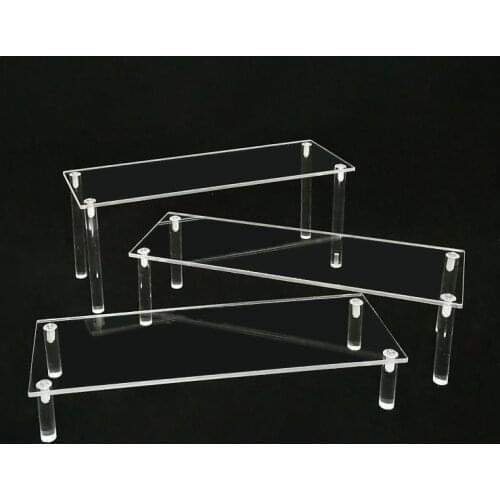 Hotsell Transparent Ladder Shelf Display Tools Acrylic Cosmetics Storage Rack Acrylic Ladder Frame Perfume Jewelry Display Rack