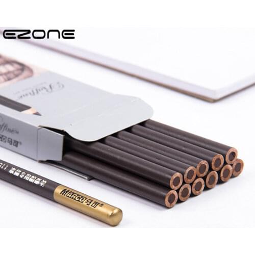 EZONE Sketch Pencil Soft Standard Brown/White Pencil Painting Professional Drawing Sketching Office School Supply