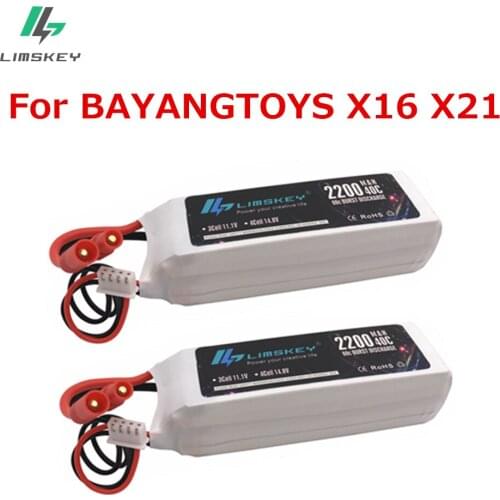 Limskey 2pcs For BAYANG BAYANGTOYS X16 X21 11.1V 2200mAh for Rc Quadcopter drone bayangtoys x21 x16 FREE SHIPPING