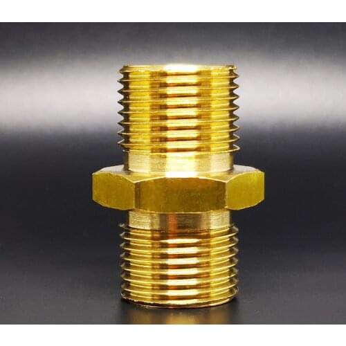 M14 M18 M20 1/4" 1/2" BSP Male Thread Hex Brass Pipe Fitting Adapter Coupler Reducer Connector For Fuel Gas Water
