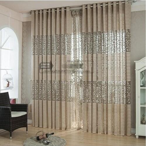 Fashion quality modern luxury window curtains for living room sheer tulle curtains finished window screening in stock