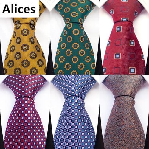 8cm Fashion Men Tie Striped Flower Paisley Geometric Novelty Design Silk Wedding Tie for Men Tie Party Business Gift Accessories